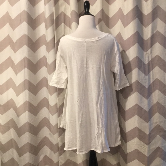 Free People white 3/4 sleeve tee - Picture 3 of 5